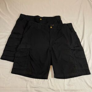 Tru-spec Black Cargo Shorts with Multiple Utility Pockets
